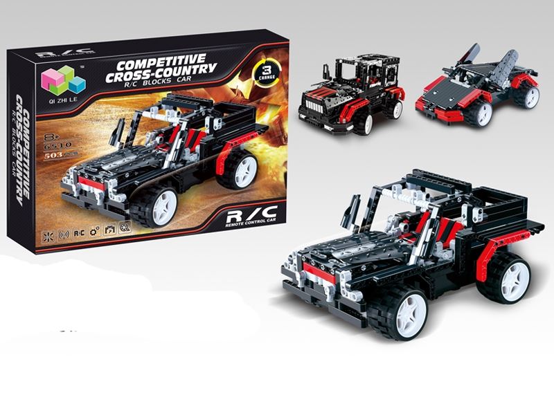 4 FUNCTION R/C BLOCK CAR 503PCS,INCLUDED 4.8V BATTERY & USB - HP1108843