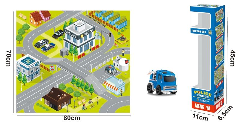 POLICE STATION W/FRICTION CAR - HP1109747