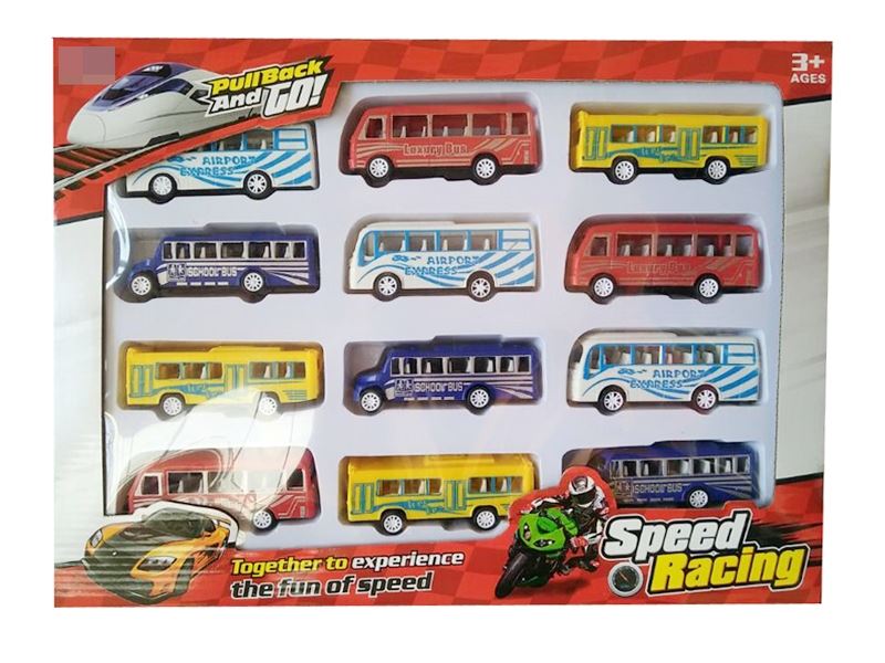 PULL BACK THE CAR 12 ASST., 4 COLORS - HP1110316
