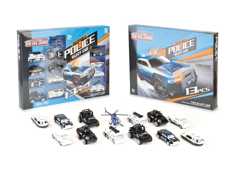 DIE CAST PARKING LOT SET 13PCS - HP1111039