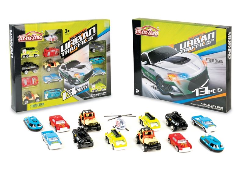 DIE CAST PARKING LOT SET 13PCS - HP1111040