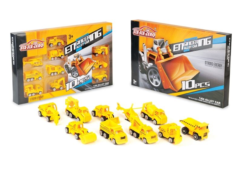 DIE CAST PARKING LOT SETT 10PCS - HP1111051