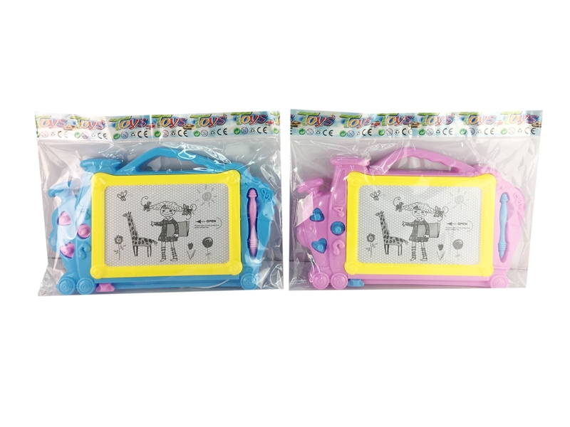 实色火车头磁性黑白写字板2色混装 - HP1111767