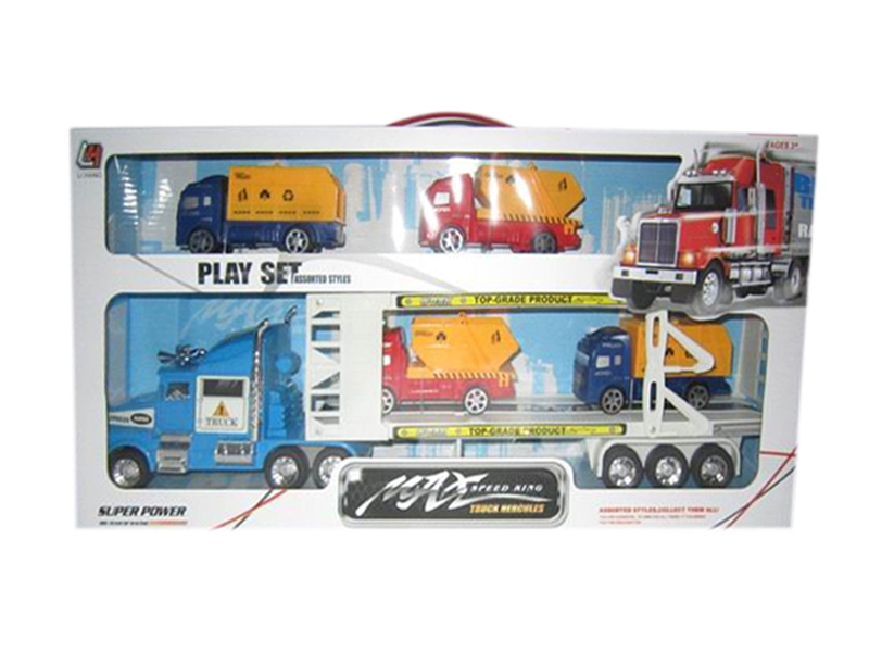FRICTION CAR RED & YELLOW & BIU - HP1113420