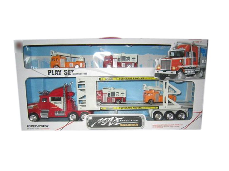 FRICTION CAR RED & YELLOW & BIU - HP1113422