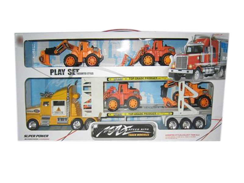 FRICTION CAR RED & YELLOW & BIU - HP1113425
