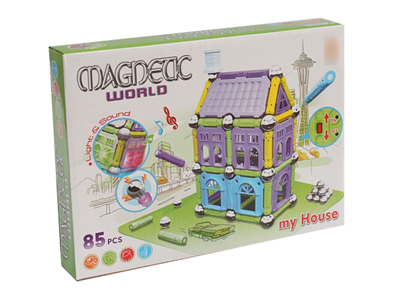 MAGNETIC BUILDING BLOCKS W/INCLUDED BATTERY - HP1113726