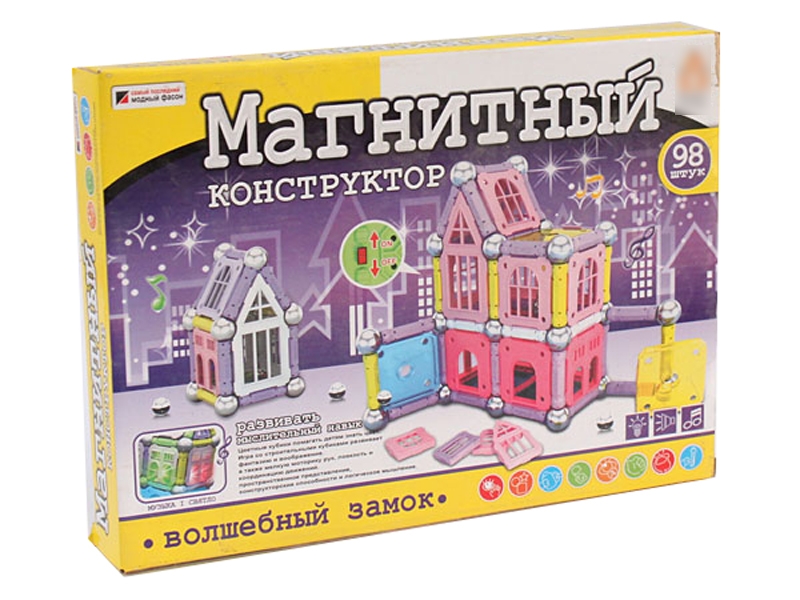 MAGNETIC BUILDING BLOCKS W/INCLUDED BATTERY W/LIGHT & MUSIC - HP1113744