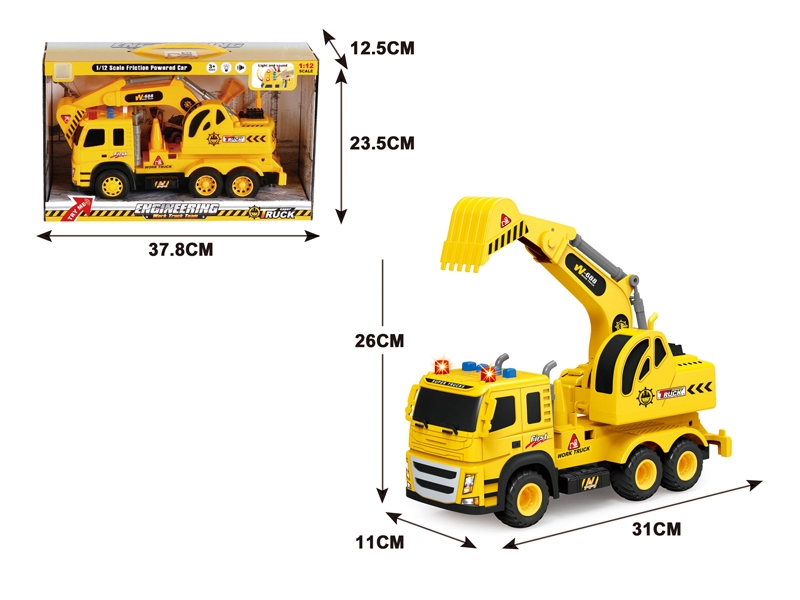 FRICTION CONSTRUCTION TRUCK W/IC & LIGHT CELL INCLUDED - HP1114484