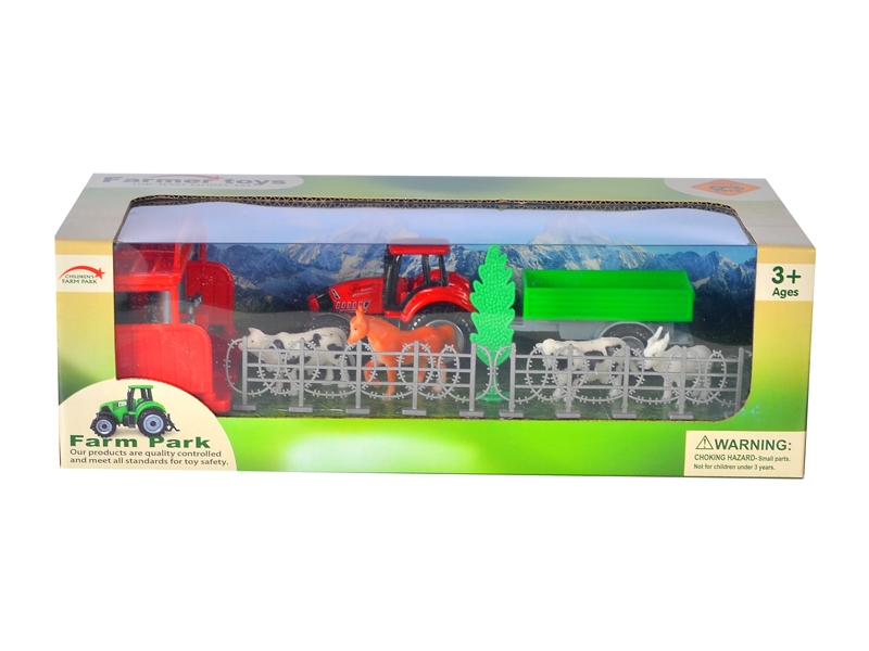 FREE WAY FARM CAR 2ASST YELLOW/GREEN/RED 9PCS - HP1114810
