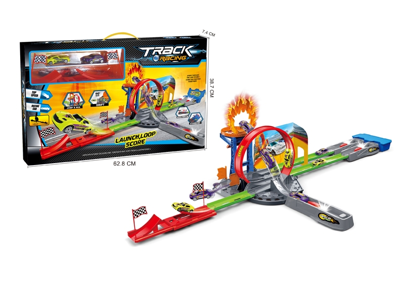 PRESS AND GO RAILWAY TRACK W/2 CAR - HP1114932
