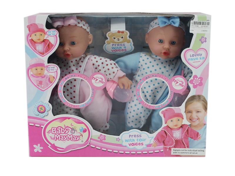 30CM COTTON BODY DOLL W/4 SOUNDS IC 2PCS - HP1115082