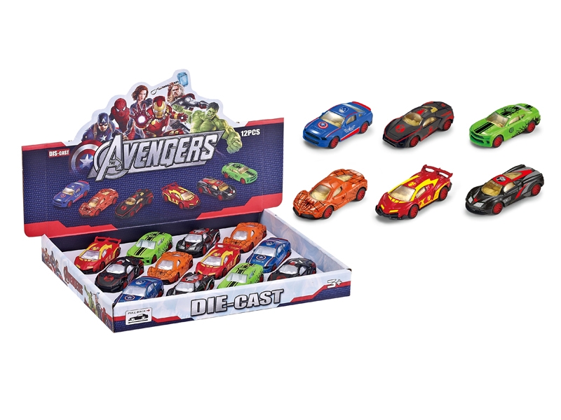 PULL BACK DIE CAST CAR 12PCS/DISPLAY BOX - HP1115759