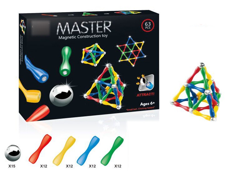 MAGNETIC  BUILDING BLOCKS 63PCS - HP1116000