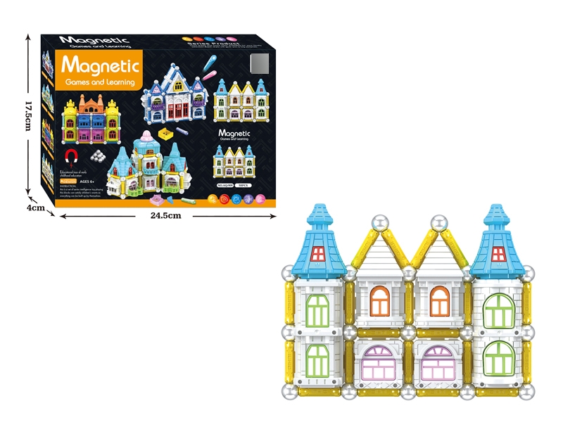 3D MAGNETIC BUILDING BLOCKS 58PCS - HP1116672