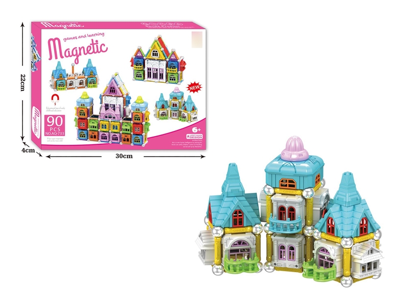 3D MAGNETIC BUILDING BLOCKS 90PCS - HP1116677