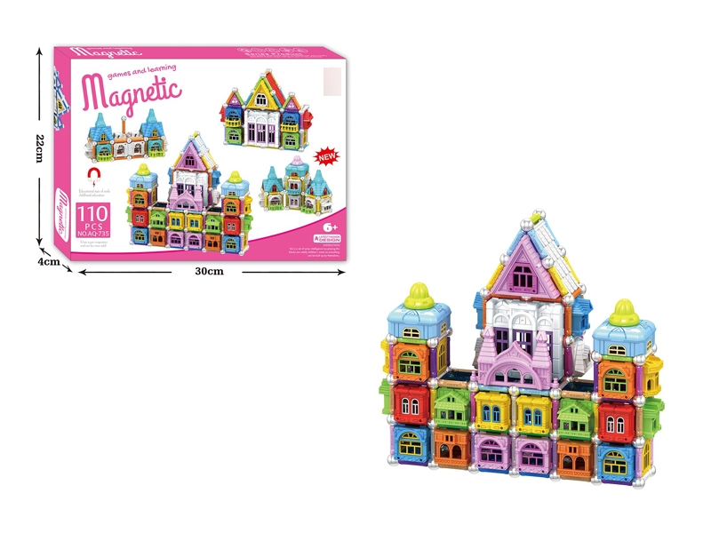 3D MAGNETIC BUILDING BLOCKS 110PCS - HP1116679