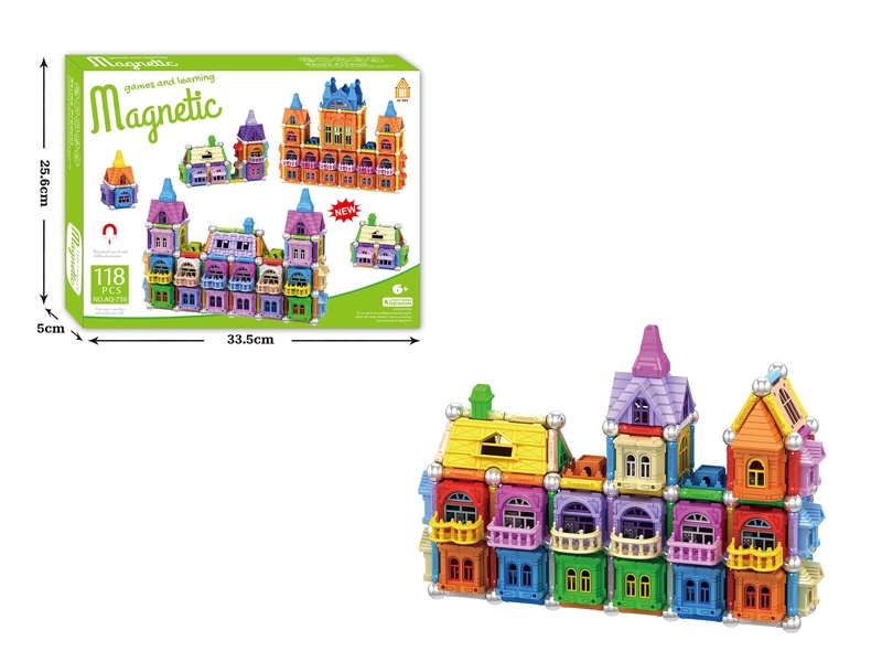 3D MAGNETIC BUILDING BLOCKS 118PCS - HP1116680