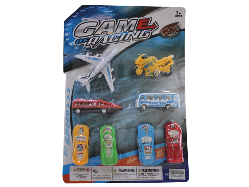 PULL BACK CAR & PLANE SET 8PCS - HP1118160