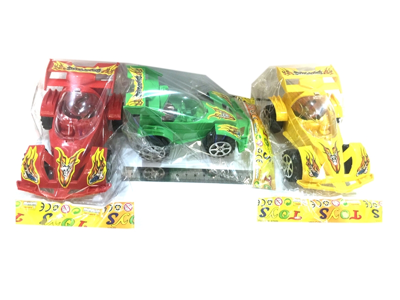 PULL LINE CARTOON CAR W/LIGHT RED & YELLOW & GREEN - HP1118234