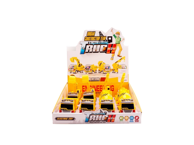 B/O BUMP AND GO CONSTRUCTION CAR W/LIGHT & MUSIC 8PCS - HP1118705