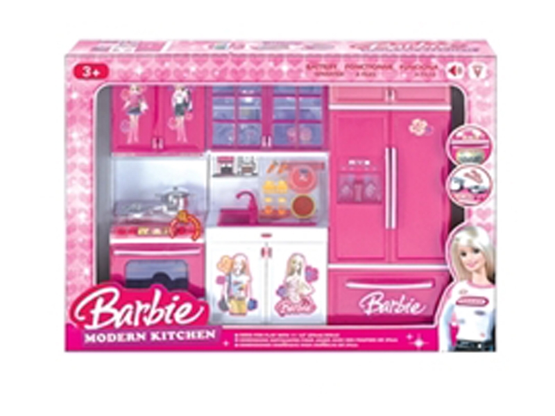 Barbie三合一时尚厨房组合（灯光声音.包电2粒AAA） - HP1119177