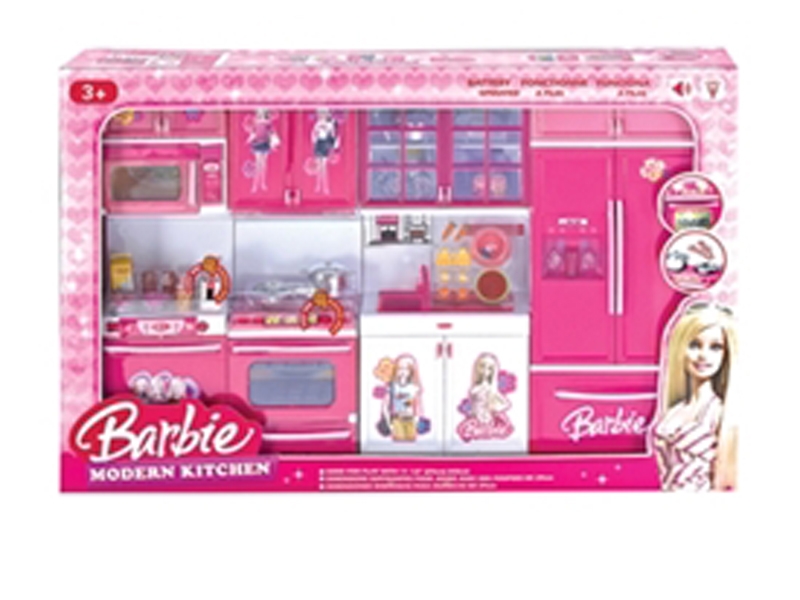 Barbie四合一时尚厨房组合（灯光声音.包电2粒AAA） - HP1119178