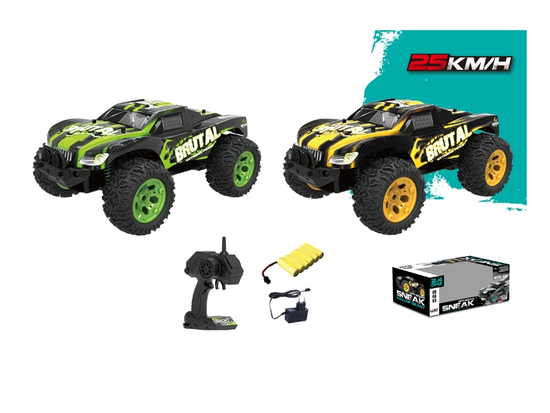 1:12 4 FUNCTION R/C CAR W/INCLUDED BATTERY GREEN & YELLOW - HP1119213