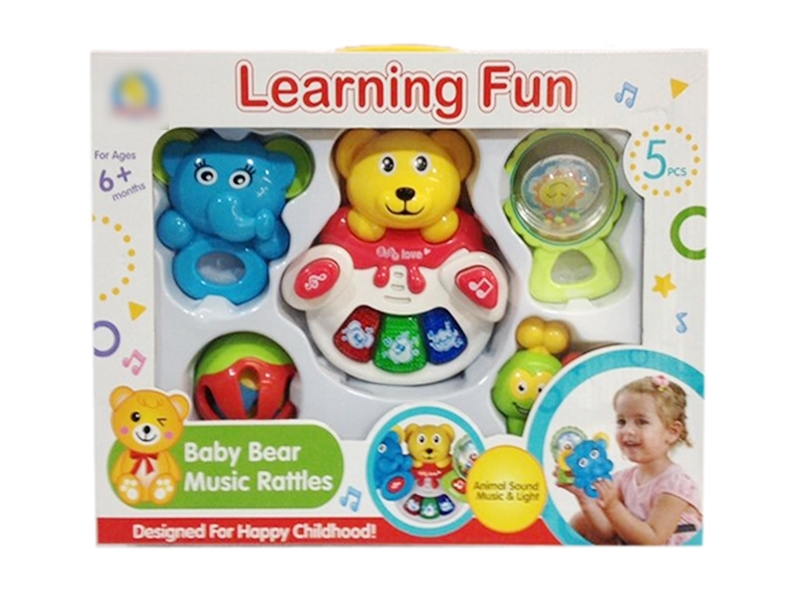 BABY RATTLE 5PCS W/LIGHT & MUSIC & SOUND - HP1119529