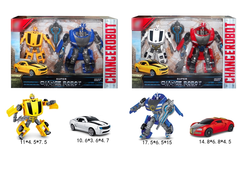 TRANSFORMABLE CAR BIU & RED & YELLOW & WHITE - HP1119691