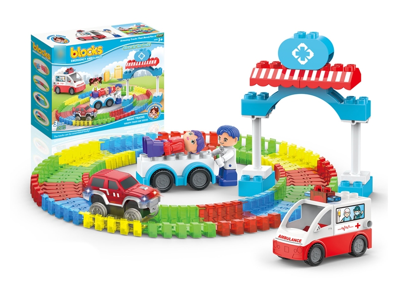 B/O RAIL CAR W/BUILDING BLOCK 85PCS - HP1119807