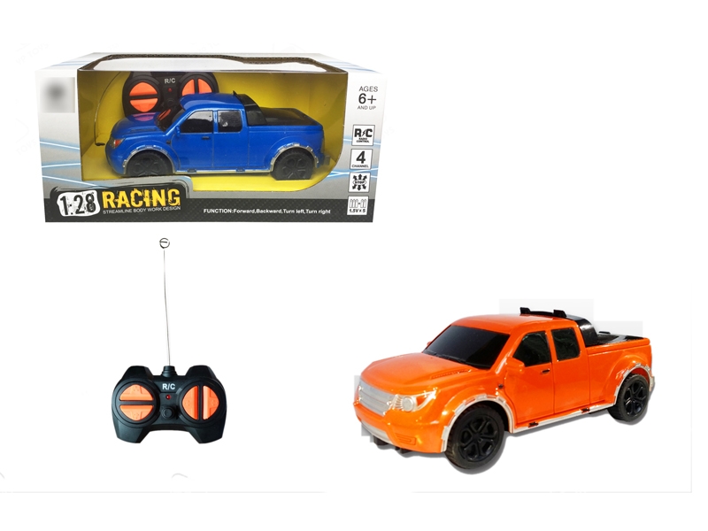 1:28 4 FUNCTION R/C CAR,NOT INCLUDED BATTERY BLUE/ORANGE - HP1120102