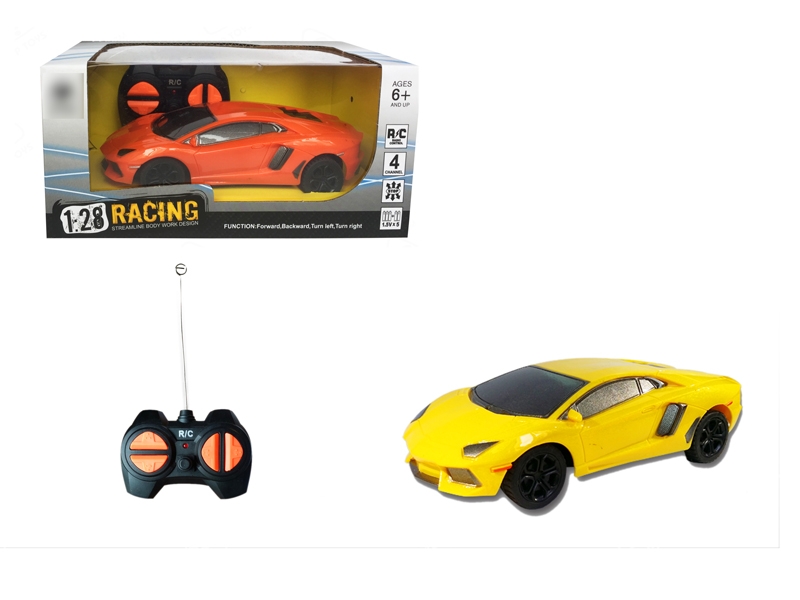 1:28 4 FUNCTION R/C CAR,NOT INCLUDED BATTERY YELLOW/ORANGE - HP1120105
