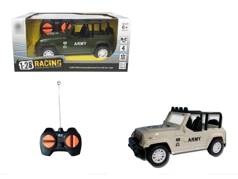 1:28 4 FUNCTION R/C CAR,NOT INCLUDED BATTERY ARMY GREEN/DESERT YELLOW - HP1120115