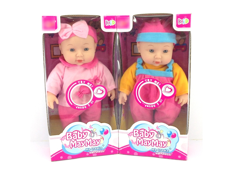 30CM CM COTTON BODY DOLL W/4 SOUNDS IC 2 ASST. - HP1120259