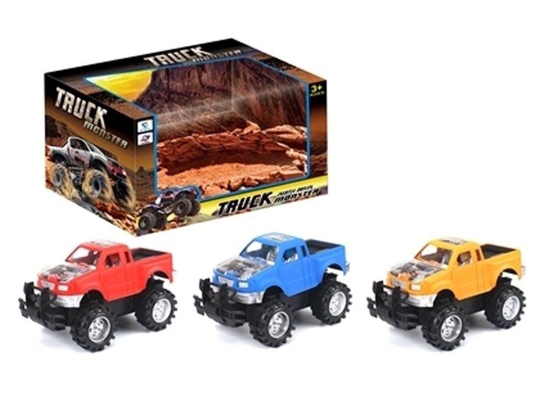 FRICTION CAR RED & YELLOW & BIU - HP1120336