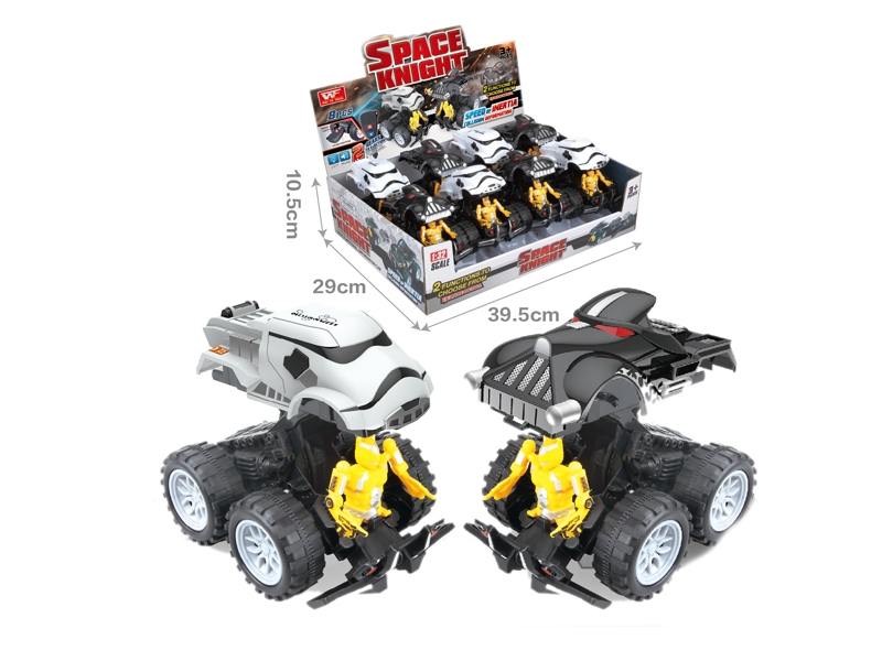 FRICTION TRANSFORMABLE CAR 8PCS/DISPLAY BOX - HP1120891