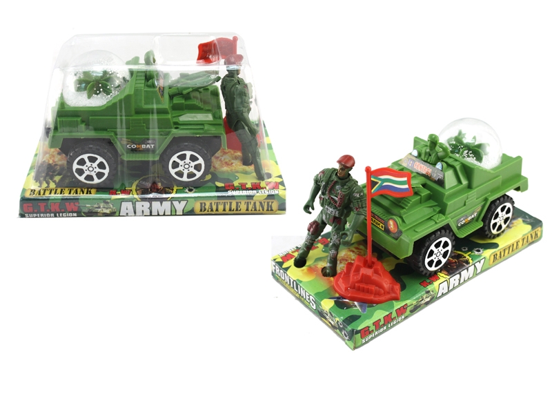 PULL LINE CAR W/ NATIONAL FLAG  YELLOW & GREEN - HP1121180