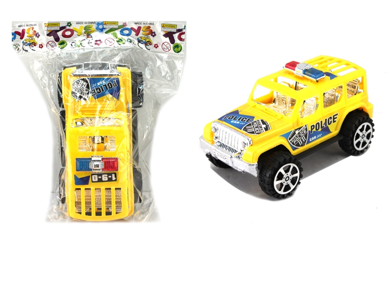 FRICTION POLICE CAR GREEN & ORANGE & YELLOW - HP1121208