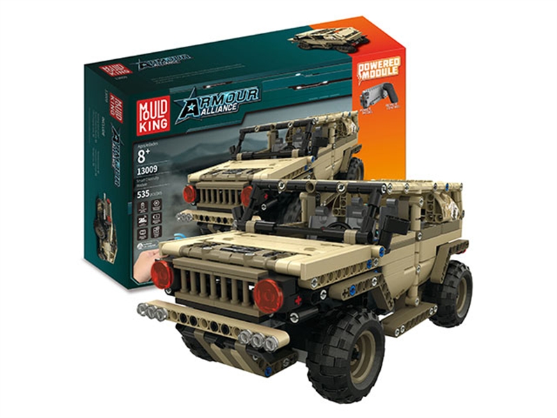 R/C BUILDING BLOCK MILITARY CAR W/USB,INCLUDED BATTERY,534PCS - HP1121692