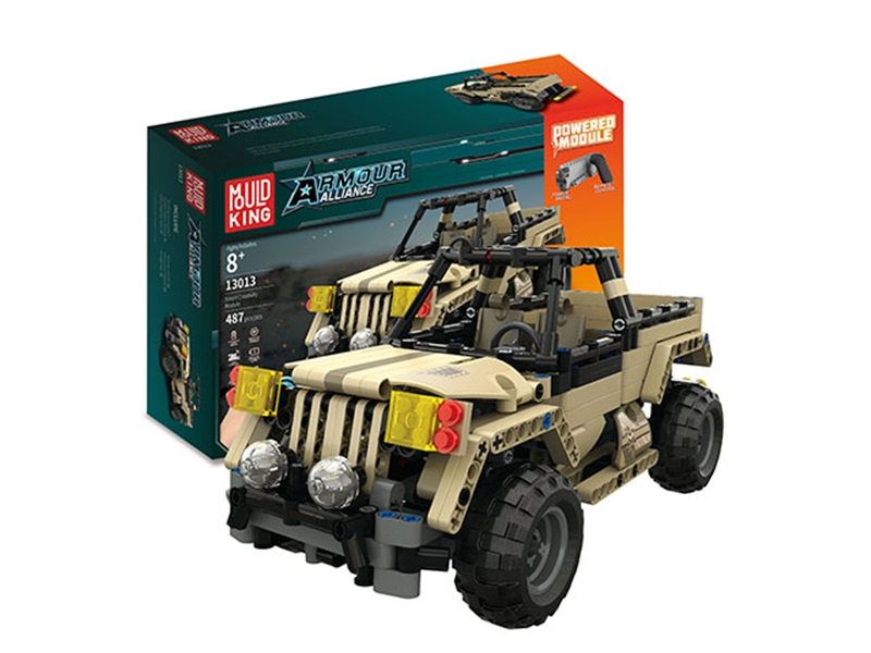 R/C BUILDING BLOCK MILITARY CAR W/USB,INCLUDED BATTERY,493PCS - HP1121696