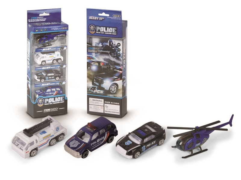 FREE WAY POLICE CAR SET 4PCS - HP1122168