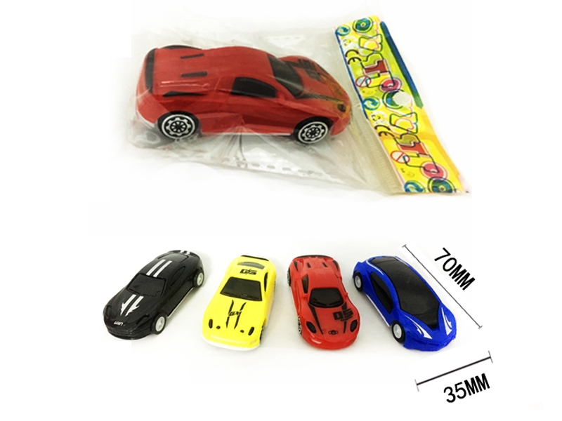 FREE WAY CAR RED & YELLOW & BIU & BLACK 4 ASST. - HP1122313