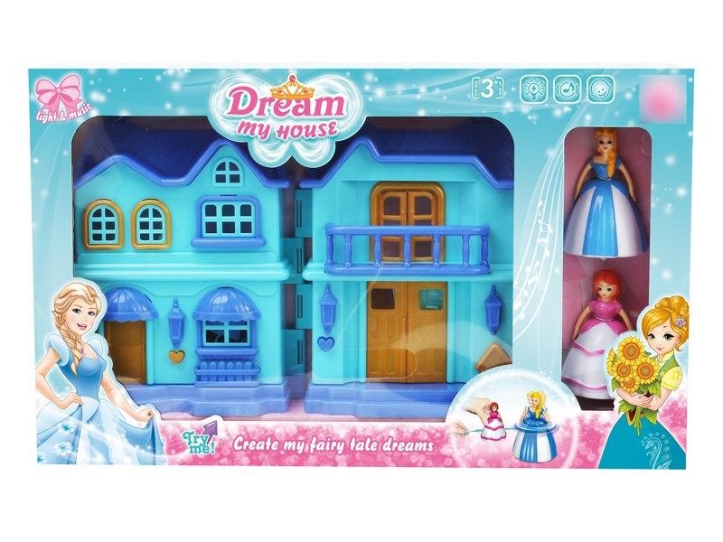 VILLA SET W/TOP PRINCESS & ACCESSORIES & LIGHG & MUSIC INCLUDED BUTTONCELL - HP1122971
