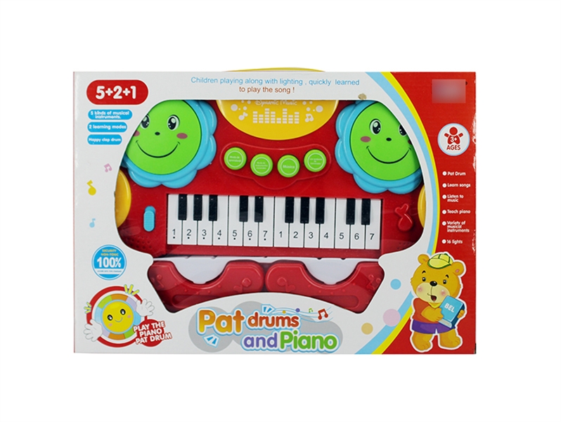 CARTOON PIANO W/LIGHT & MUSIC & TEACHING PINK/LIGHT BLUE/PURPIE/RED/BLUE - HP1123584