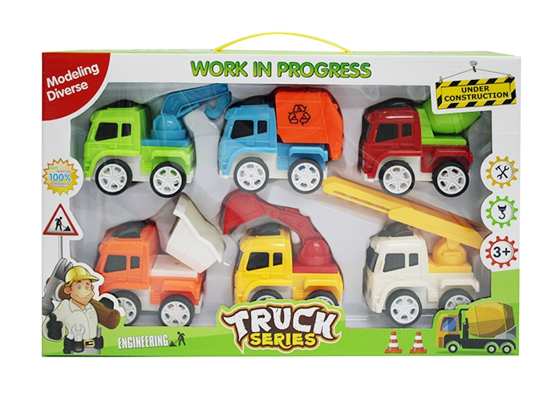 FRICTION CONSTRUCTION CAR 6PCS 6ASST - HP1124031