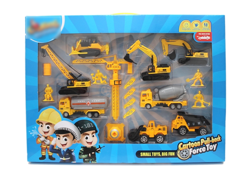 PULL BACK CONSTRUCTION CAR SET - HP1124153