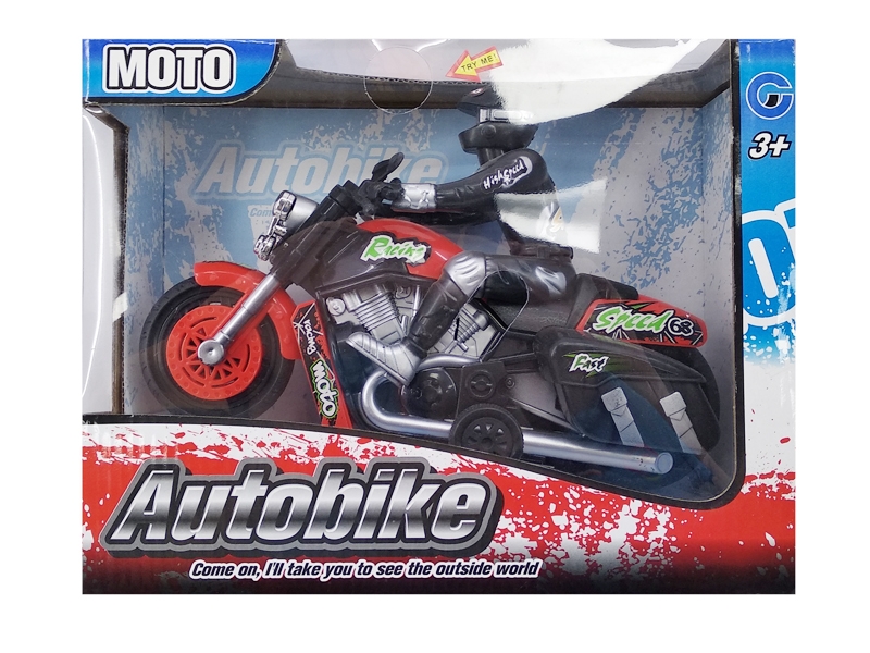 FRICTION MOTORBIKE W/LIGHT & MUSIC YELLOW & BIU & RED - HP1124183