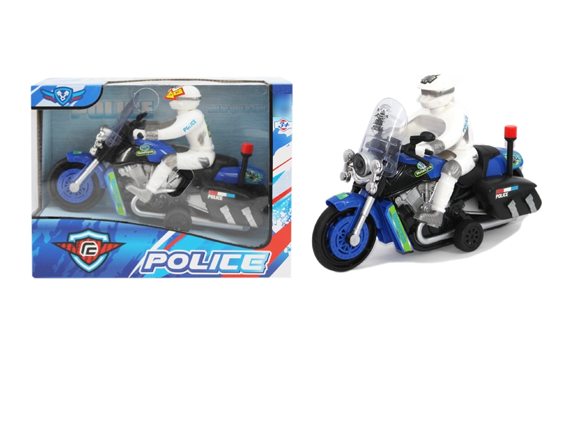 FRICTION MOTORBIKE W/LIGHT & MUSIC RED &  BIU & WHITE - HP1124184