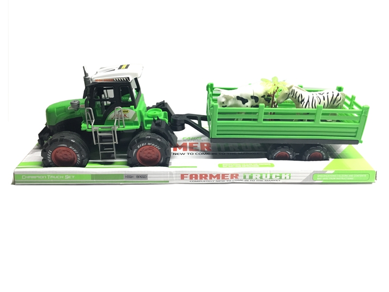 FRICTION FARMER TRUCK GREEN & LIGHT GREEN & YELLOW - HP1125598